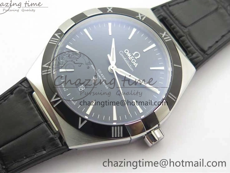 0419 Neat Constellation 131.33.41.21.03.001 SS TW Best Edition Black Dial On Gummy Strap A 7873